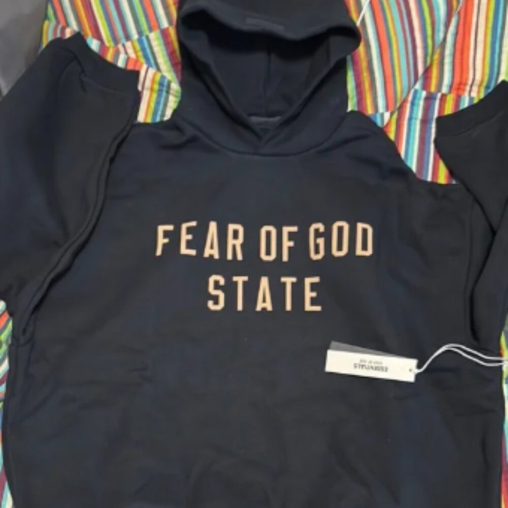 Sale today Fear of God, essentials, state hoodie, size, extra large bran…